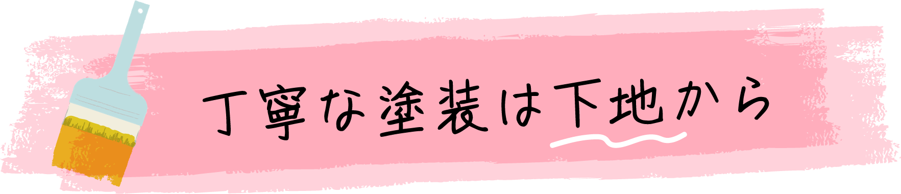 丁寧な塗装は下地から